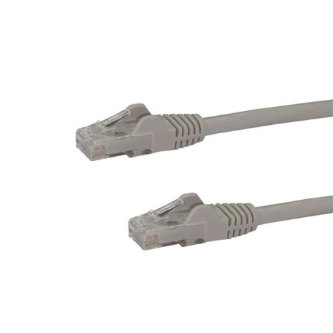 StarTech.com Câble réseau Cat6 Gigabit UTP sans crochet de 15m - Cordon Ethernet RJ45 anti-accroc - M/M - Gris