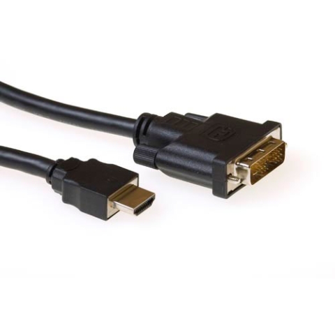 ACT AK3741 câble vidéo et adaptateur 3 m HDMI DVI-D Noir