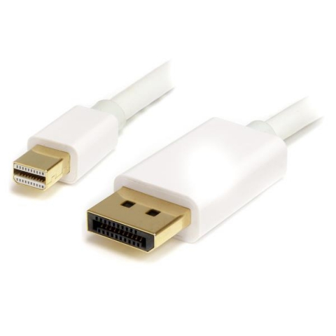 StarTech.com Câble adaptateur Mini DisplayPort vers DisplayPort 1.2 de 2m - M/M - DisplayPort 4K - Blanc