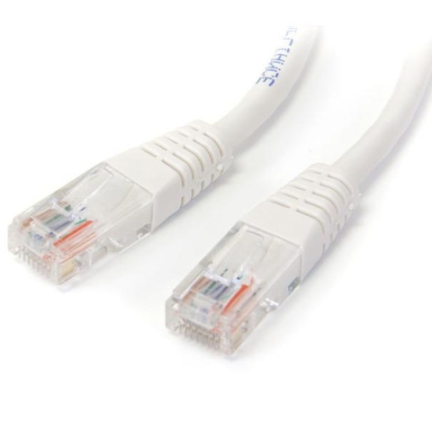 StarTech.com Câble patch UTP Cat5e de 15 m avec RJ45 moulé blanc - Cordon de connexion de 15 m