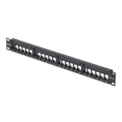 StarTech.com Panneau de Brassage Keystone Vierge 24 Ports 1U avec Barre de Gestion des Câbles, Panneau Patch Cat6 Monté en Rack pour Prises Réseau Ethernet RJ45 UTP