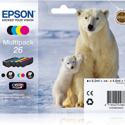 Multipack 4-colours 26 Claria Premium In