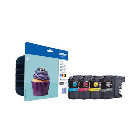 LC123VALBP Black Cyan Magenta and Yellow