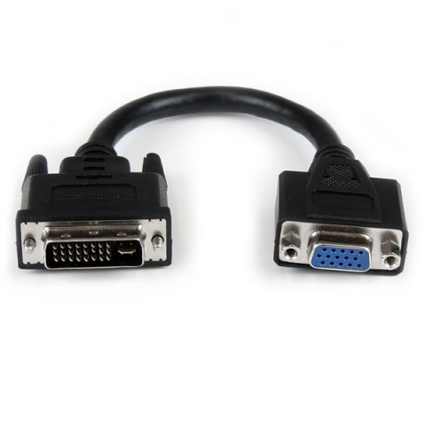 StarTech.com Câble adaptateur DVI vers VGA de 20cm - Convertisseur DVI-I vers HD15 - M/F