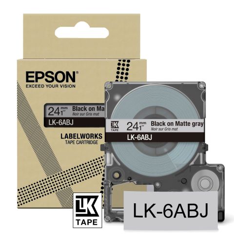 Epson C53S672088 ruban d'étiquette Noir sur gris LK