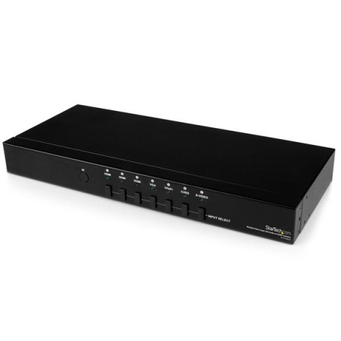 StarTech.com Commutateur HDMI / VGA 7 ports - Switch vidéo Full HD 1080p - Scaler S-VIDEO RCA et Audio