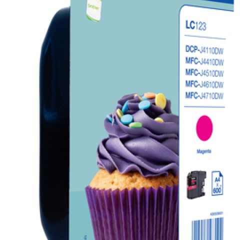 Ink Cartridge LC-123MBP Blister Magenta