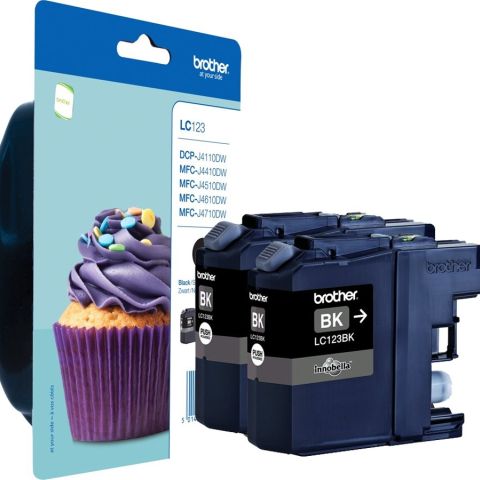LC123BK Black Ink Cartridge - Twin
