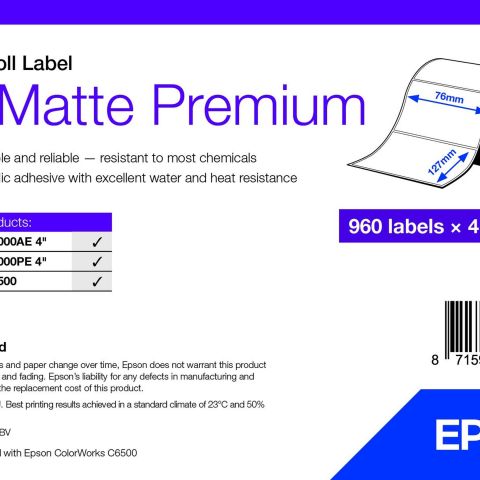 Epson 7113421 étiquette à imprimer Blanc Imprimante d'étiquette adhésive
