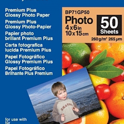 Brother BP71GP50 Premium Glossy Photo Paper papier photos Blanc