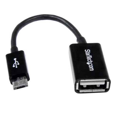 StarTech.com Câble adaptateur Micro USB vers USB Host OTG de 12cm - Mâle / Femelle - Noir
