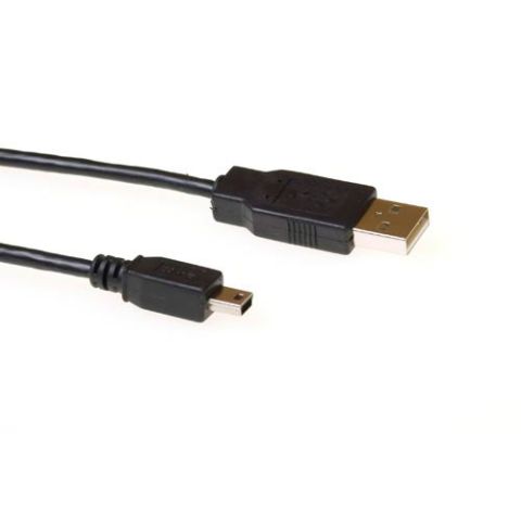 ACT USB 2.0 cable, A - 5 pin Mini B 5.0m câble USB 5 m USB A Mini-USB B Noir