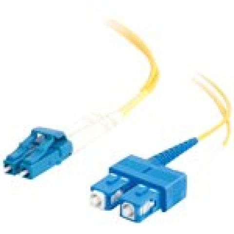 C2G LC-SC 9/125 OS1 Duplex Singlemode PVC Fiber Optic Cable (LSZH)