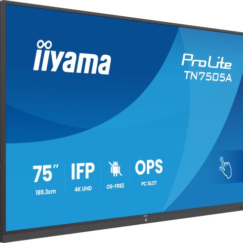 iiyama TN7505A-B1AG Écran d'affichage dynamique 189,3 cm (74.5") 500 cd/m² 4K Ultra HD Écran tactile