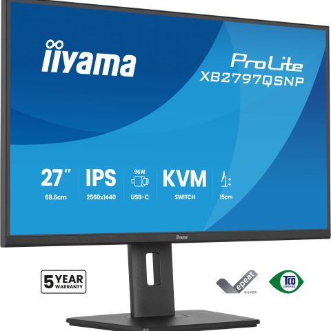 iiyama ProLite XB2797QSNP-B1 écran plat de PC 68,6 cm (27") 2560 x 1440 pixels Quad HD Noir