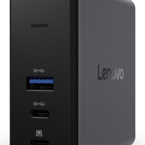 Lenovo X9 Charging GaN Dock Avec fil USB 3.2 Gen 2 (3.1 Gen 2) Type-C Gris