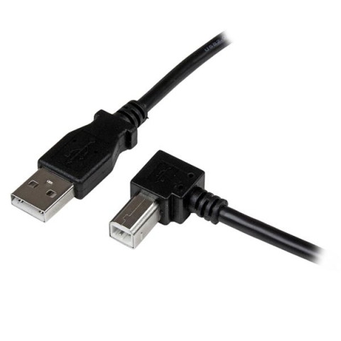StarTech.com Câble USB 2.0 A vers USB B Coudé à droite Mâle / Mâle pour imprimante - 2 m - Noir