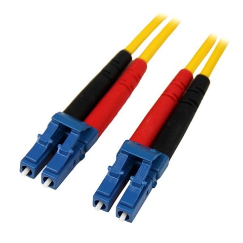 StarTech.com Câble Réseau Fibre Optique LC vers LC Mâle / Mâle - Duplex Monomode 9/125 LSZH - Jaune 1 m