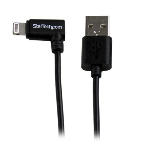 StarTech.com Câble Apple Lightning coudé vers USB de 2 m pour iPhone / iPod / iPad - Noir