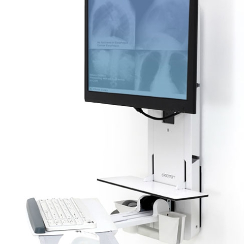 Ergotron Sit-Stand Vertical Lift, Patient Room