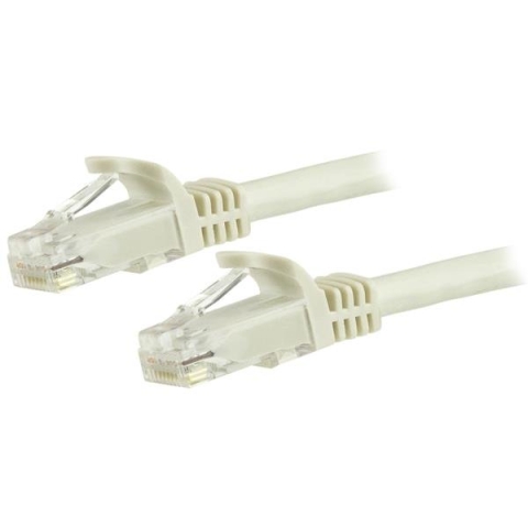 StarTech.com Câble réseau Cat6 Gigabit UTP sans crochet de 3m - Cordon Ethernet RJ45 anti-accroc - M/M - Blanc