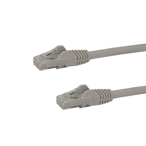 StarTech.com Câble réseau Cat6 Gigabit UTP sans crochet de 5m - Cordon Ethernet RJ45 anti-accroc - M/M - Gris