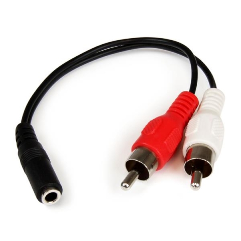 StarTech.com Câble / Cordon en Y Mini-Jack 3,5mm vers 2x RCA de 15 cm