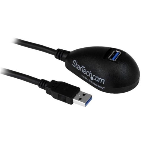 StarTech.com Câble d'extension SuperSpeed USB 3.0 de 1,5m - Rallonge USB A vers A sur socle - M/F - Noir