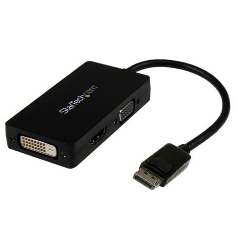 StarTech.com Adaptateur de voyage DisplayPort vers VGA / DVI / HDMI - Covertisseur vidéo 3-en-1