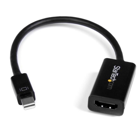 StarTech.com Adaptateur actif Mini DisplayPort 1.2 vers HDMI 4K pour Utrabook / PC portable compatible Mini DP - M/F - Noir