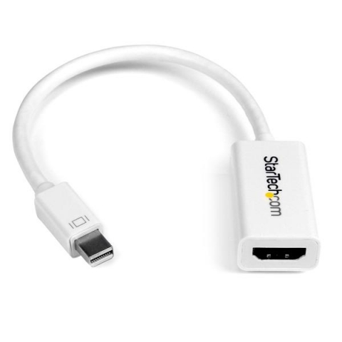 StarTech.com Adaptateur actif Mini DisplayPort 1.2 vers HDMI 4K pour MacBook Pro / MacBook Air compatible Mini DP - M/F - Blanc