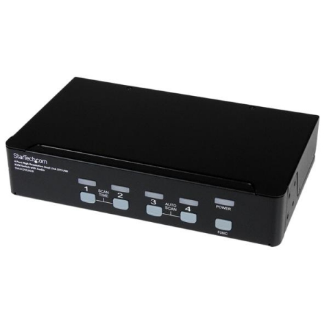 StarTech.com Commutateur KVM 4 Ports DVI USB, Audio Montage en Rack- Switch KVM