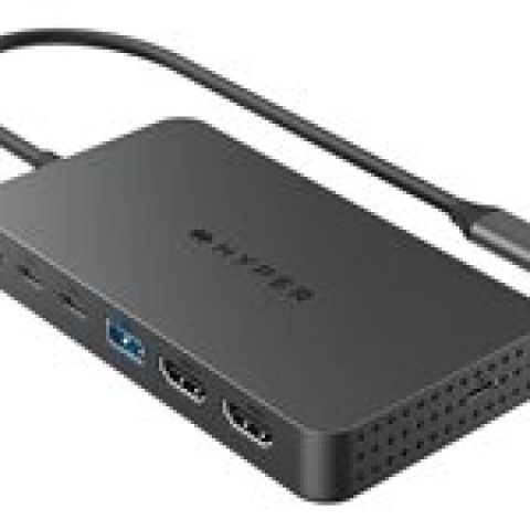 HYPER HD7002GL hub & concentrateur USB 3.2 Gen 1 (3.1 Gen 1) Type-C 10000 Mbit/s Noir