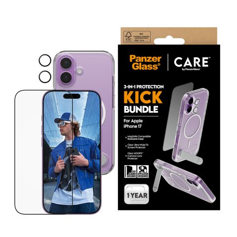  CARE by ® 3-in-1 Feature Kick Bundle iPhone 17 Protection d'écran transparent Apple 1 pièce(s)