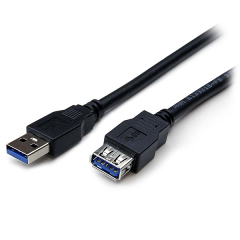 StarTech.com Câble d'extension USB 3.0 SuperSpeed de 2m - Rallonge USB A vers A - M/F - Noir