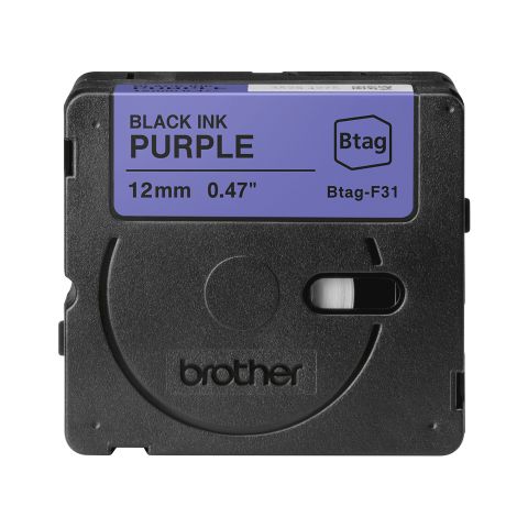 Brother BTAG-F31 ruban d'étiquette Noir sur violet
