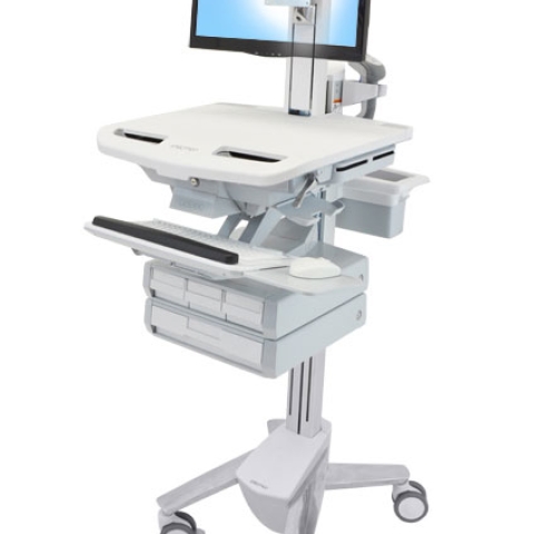 STYLEVIEW CART WITH LCD PIVOT 4 DRAWERS