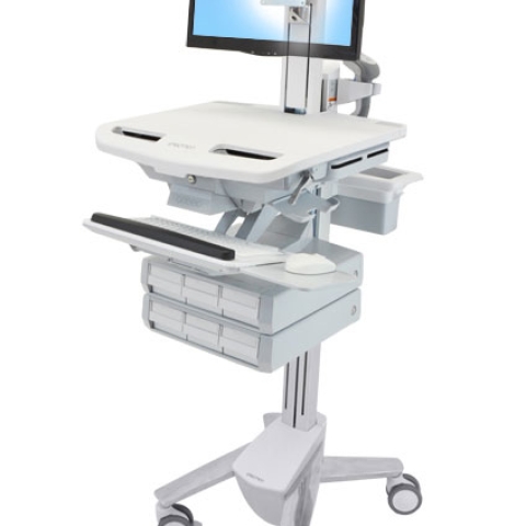STYLEVIEW CART WITH LCD PIVOT 6 DRAWERS