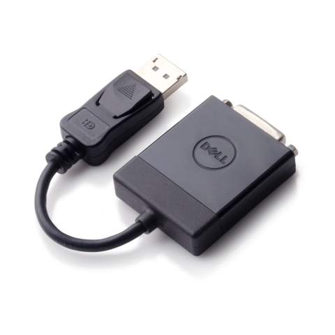 DELL 470-ABEO adaptateur et connecteur de câbles DisplayPort DVI Noir