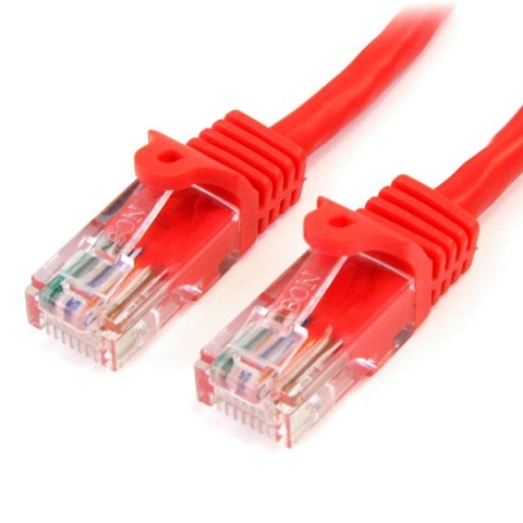 StarTech.com Câble réseau Cat5e UTP sans crochet de 3m - Cordon Ethernet RJ45 anti-accroc - M/M - Rouge