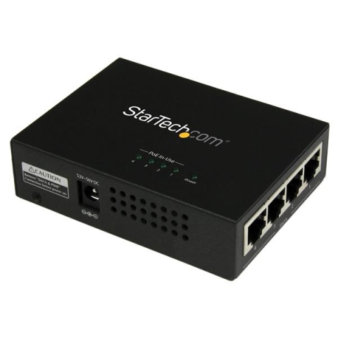 StarTech.com Injecteur PoE+ à 4 ports Gigabit