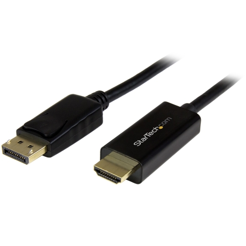 StarTech.com Câble adaptateur DisplayPort vers HDMI de 2 m - M/M - 4K - Noir