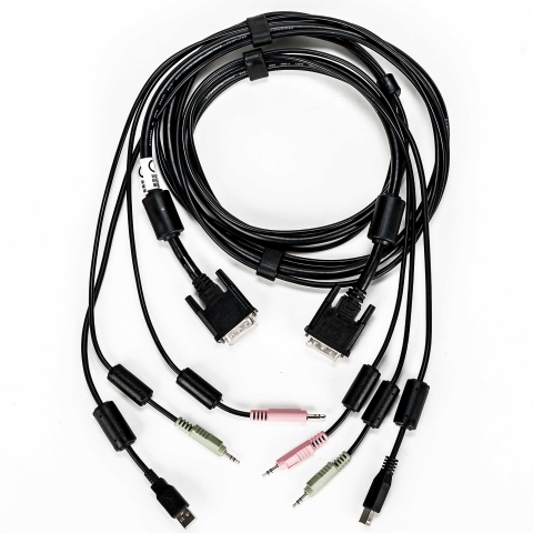 CABLE ASSY 1-DVI-I/1-USB/2-AUDIO 6FT