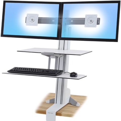 Ergotron WorkFit-S Dual Workstation with Worksurface Standing Desk