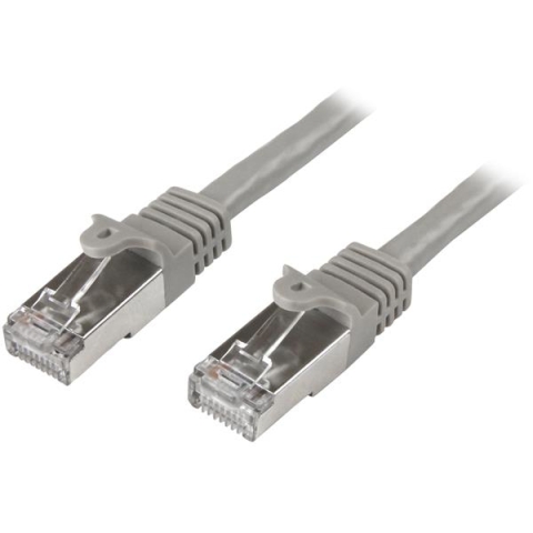 StarTech.com Câble réseau Cat6 blindé SFTP sans crochet de 50 cm - Cordon Ethernet RJ45 anti-accroc - M/M - Gris