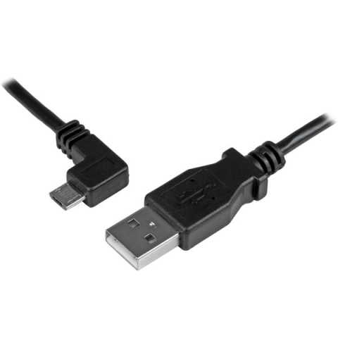 StarTech.com Câble de charge et synchronisation Micro USB de 1 m - USB-A vers Micro-B à angle gauche - M/M - 0,25 mm²