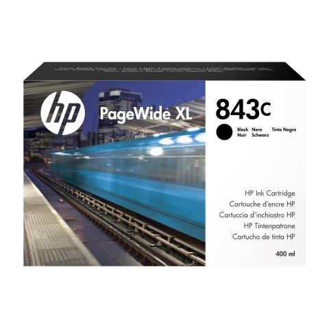 HP 843C 400-ml Black PageWide XL Ink Cartridge cartouche d'encre 1 pièce(s) Original Noir