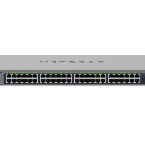 NETGEAR GS748 Non-géré Gigabit Ethernet (10/100/1000) Connexion Ethernet, supportant l'alimentation via ce port (PoE) Gris