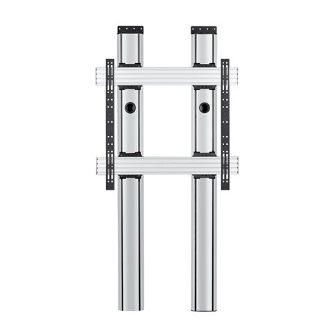 B-Tech BT8707/BS support d'écran plat pour bureau 2,54 m (100") Noir, Argent Du sol au mur