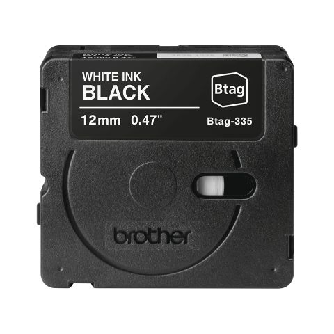 Brother BTAG-335 ruban d'étiquette Blanc sur noir